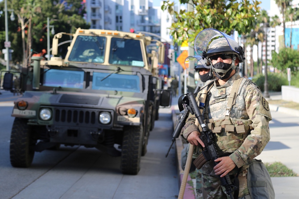 Cal Guard's 224 SB assists law enforcement in Los Angeles