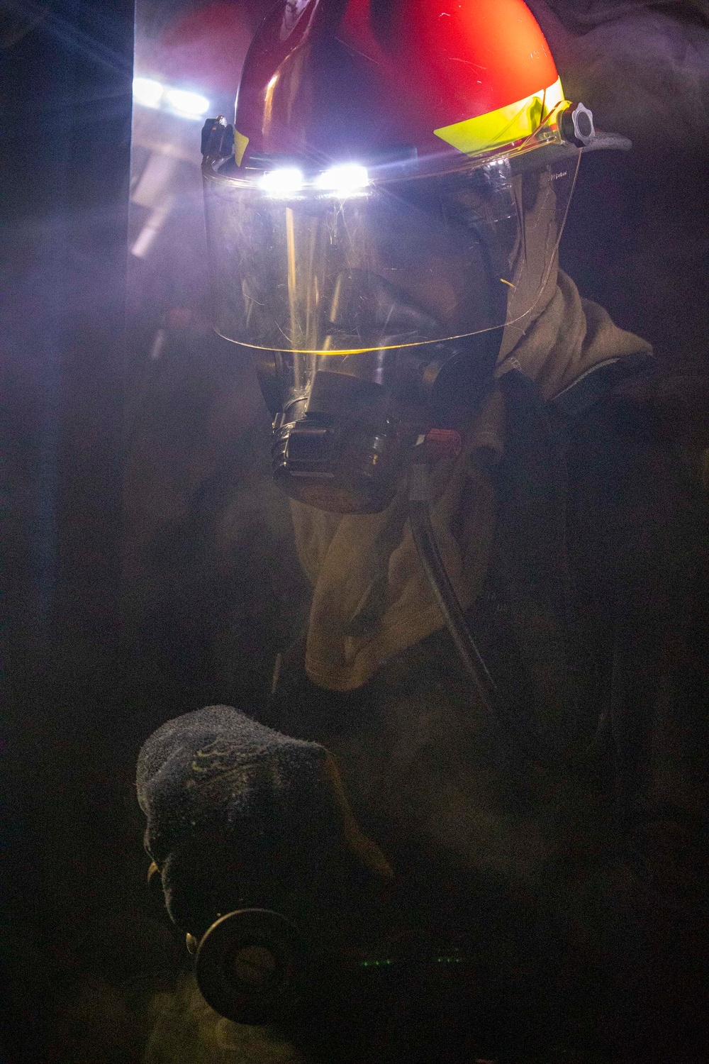 Sailors take part in a general quarters drill