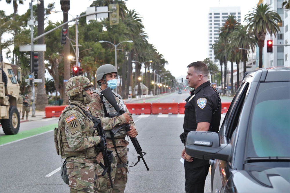 Cal Guard's 224 SB assists law enforcement in Santa Monica