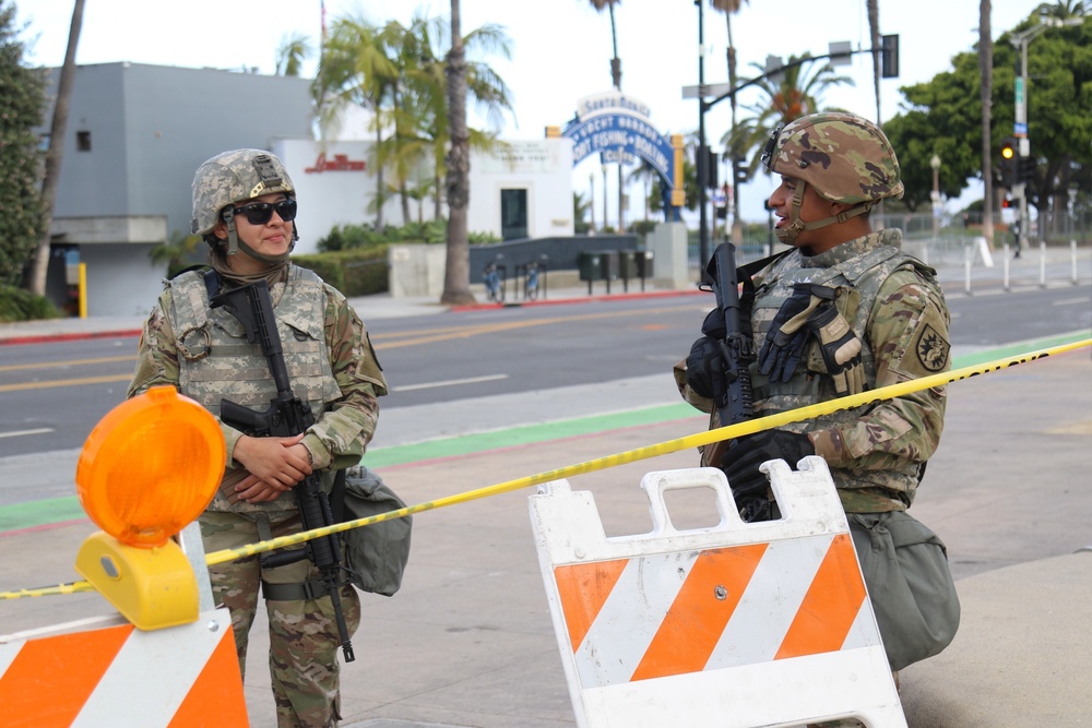 Cal Guard's 224 SB assists law enforcement in Santa Monica