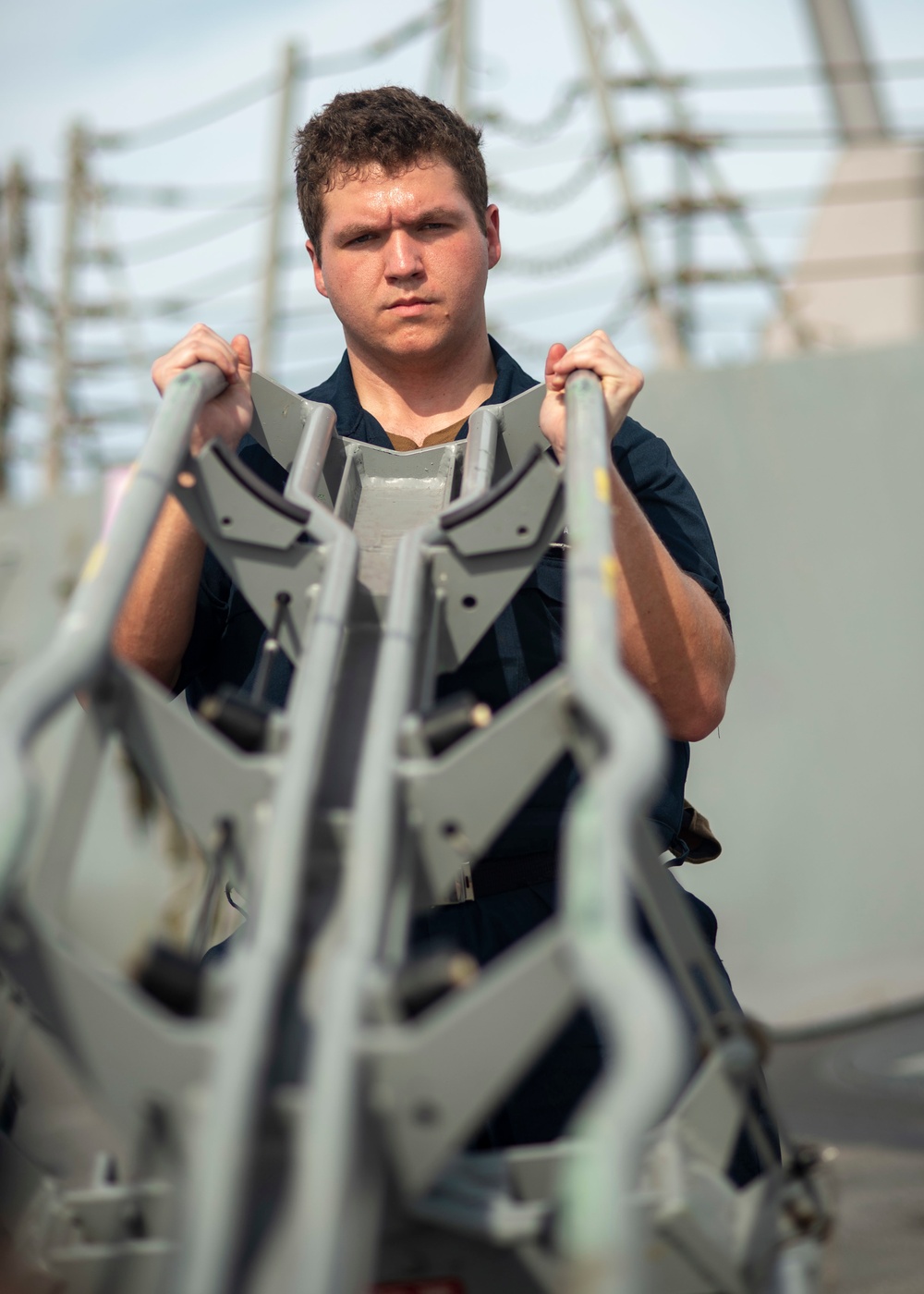 Rafael Peralta Sailors Move Torpedos