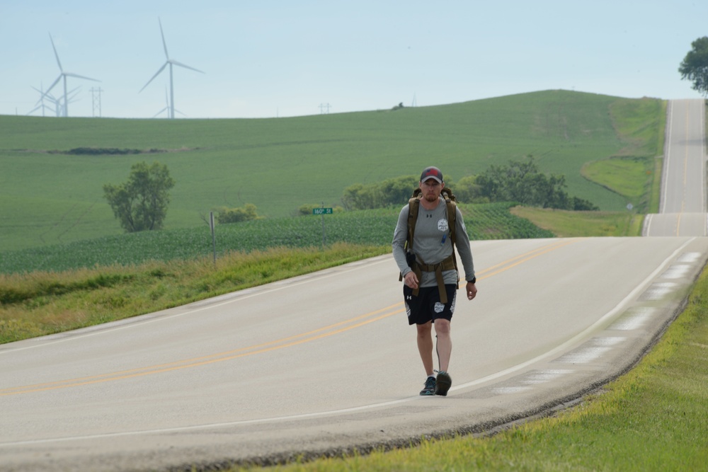 Campbell walks across Iowa for mental health