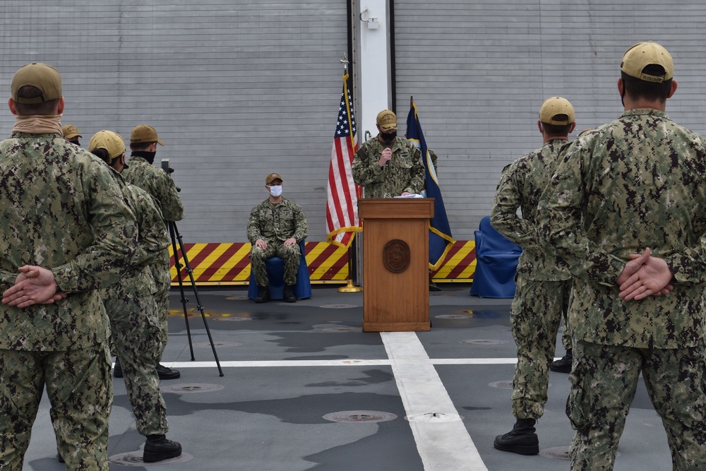 USS Montgomery Blue Crew Change of Command