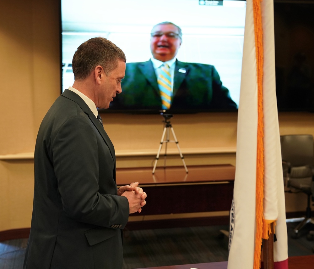 AAID Mark Green virtually signs in Chris Cushing as USAID Haiti Mission Director