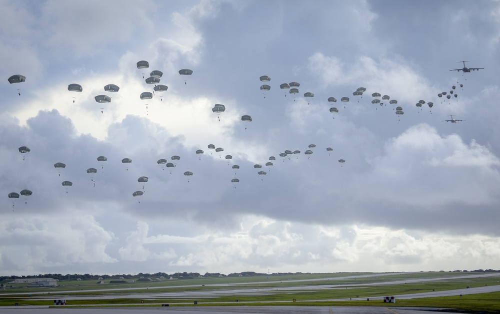 Paratroopers conduct Joint Forcible Entry Operations on Guam