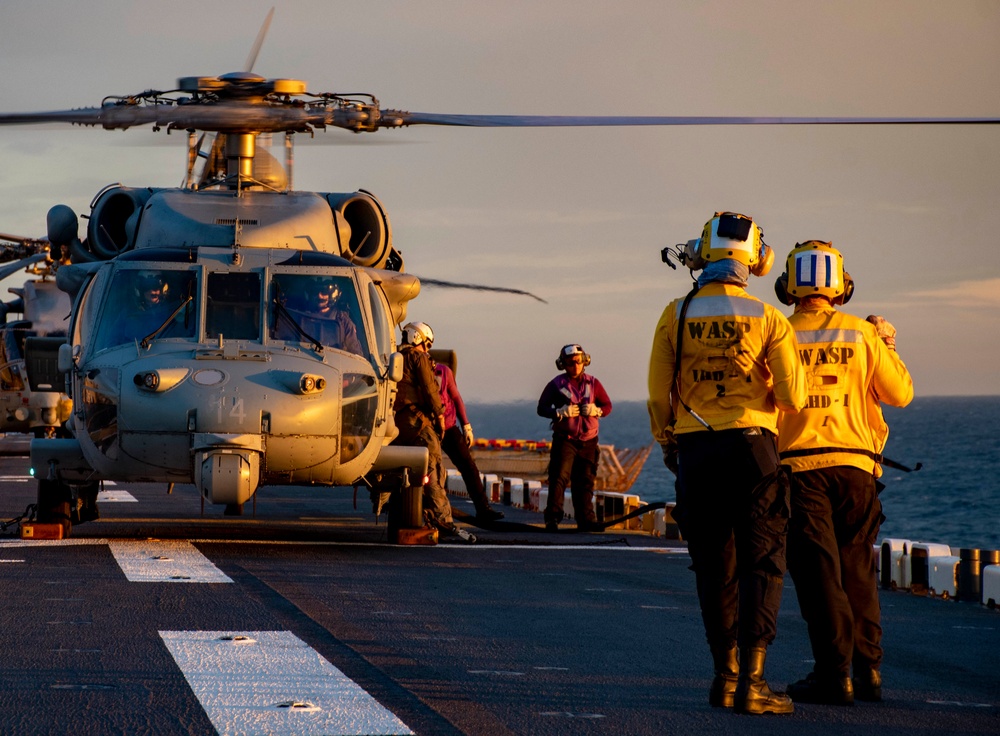 USS WASP (LHD 1) OPERATIONS AT SEA