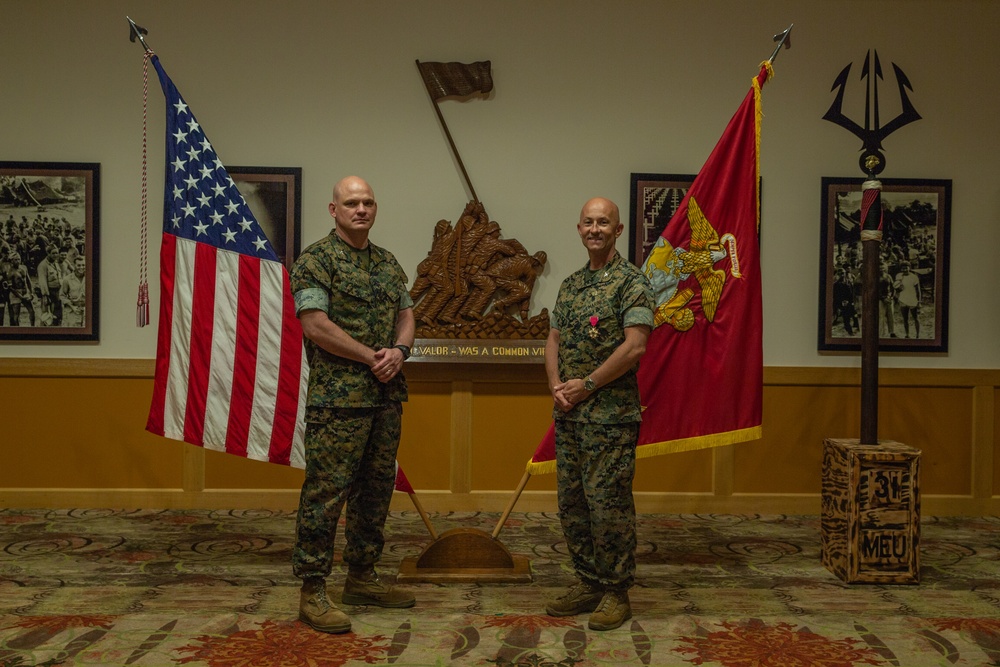 Passing the Trident: 31st Marine Expeditionary Unit Change of Command from Col. Robert Brodie to Col. Michael Nakonieczny