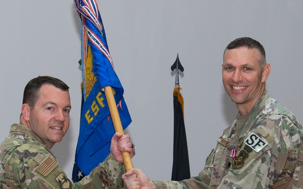 386th ESFS welcomes new commander, Lt. Col. Yon Dugger