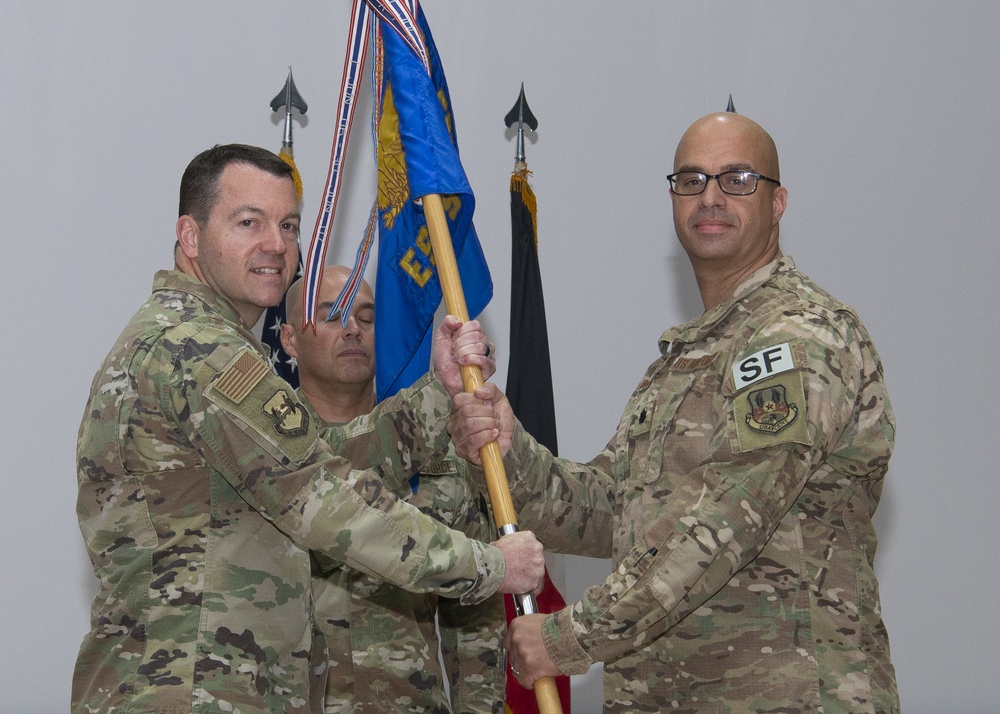386th ESFS welcomes new commander, Lt. Col. Yon Dugger