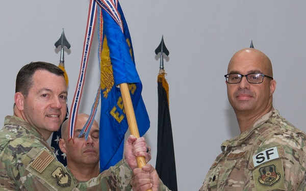 386th ESFS welcomes new commander, Lt. Col. Yon Dugger