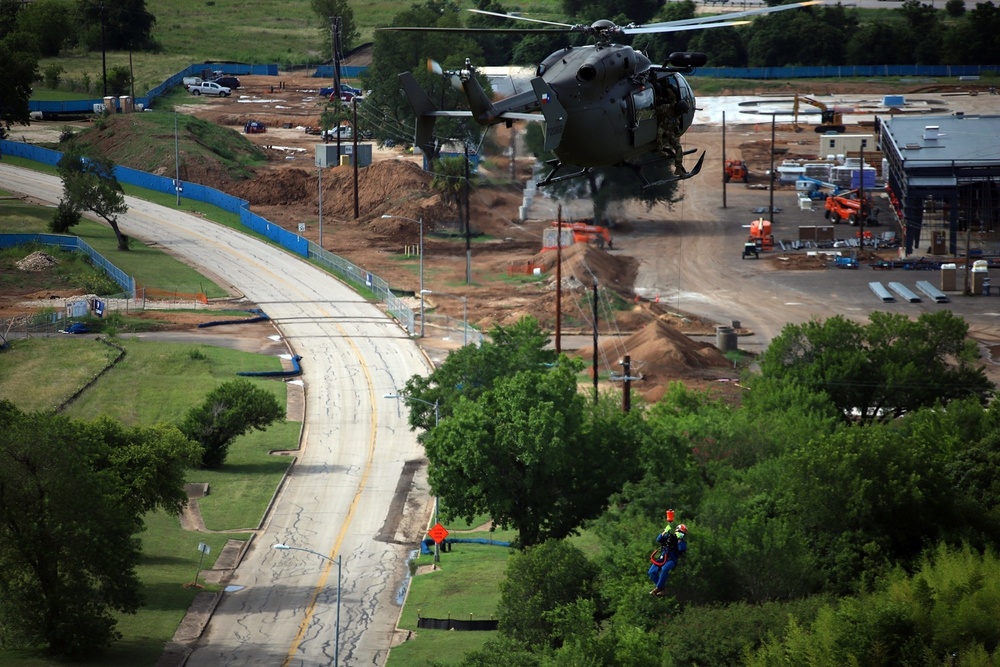 Texas Military Department Search and Rescue Hoist Training