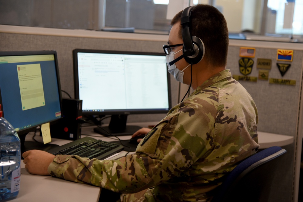Arizona National Guard service members help with COIVID-19 exposure notifications