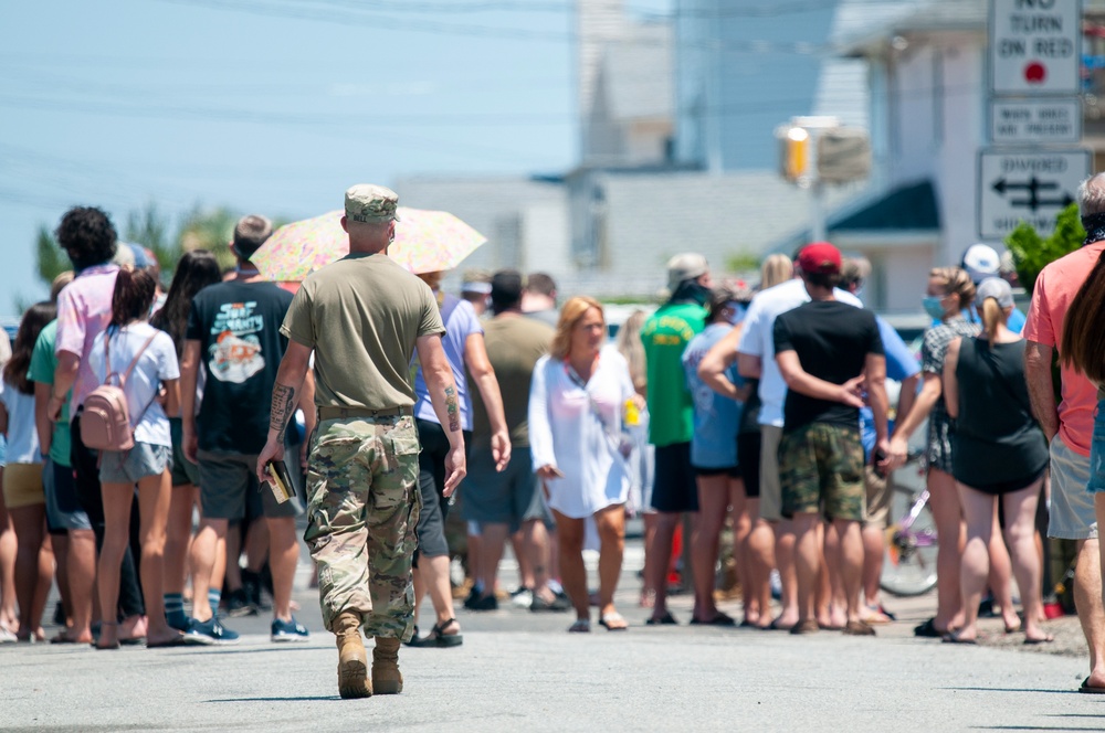 Delaware National Guard tests for COVID-19 at Dewey Beach