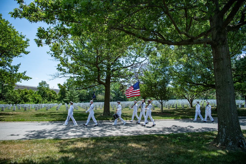 Military Funeral Honors with Modified Funeral Escort are Conducted for U.S. Navy Cmdr. Jesse Lewis Jr.