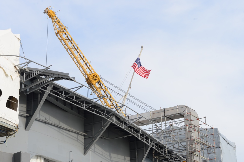 Ensign Raised Aboard GHWB