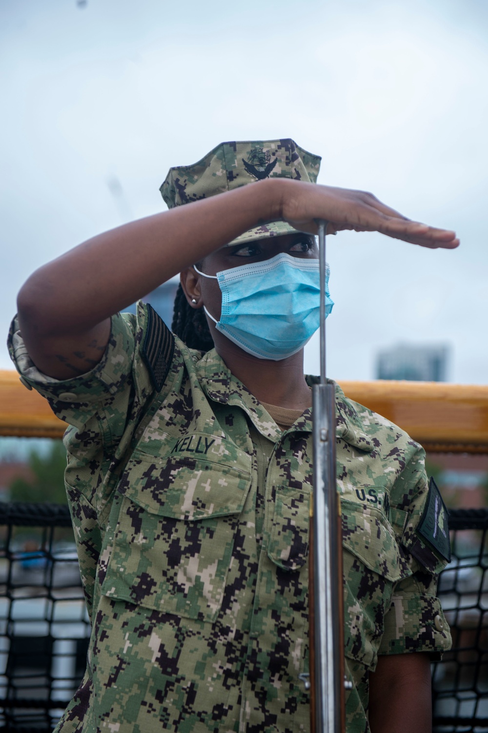 Sailors Assigned to USS Constitution Perform Musket Training