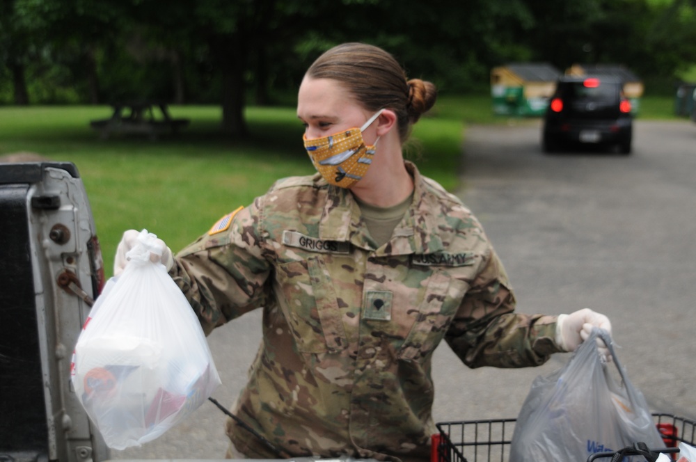 Ohio National Guard member reflects on time spent at food bank