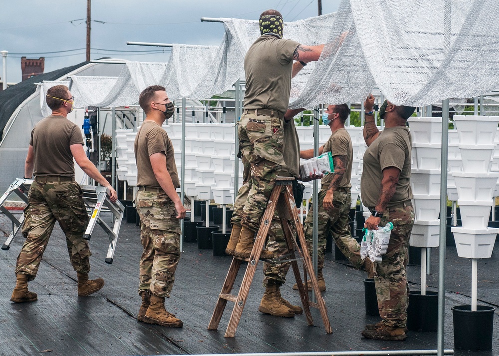 Ohio National Guard helps build urban farm to grow Columbus communities