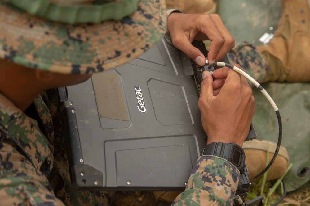 Testing…Testing: Marines with the 31st MEU conduct a communication exercise