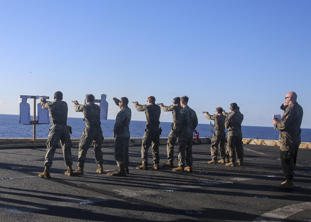 BLT 2/8 Marines maintain pistol qualifications