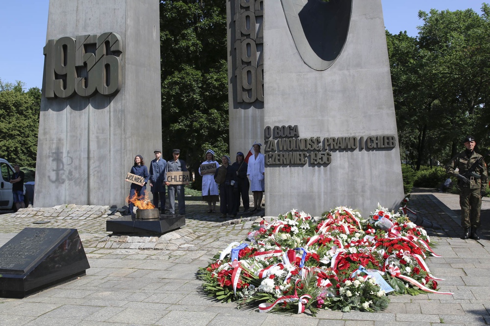 U.S. Soldiers join Polish for 1956 Poznan Uprising commemoration