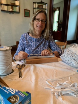 178th MDG Key Spouse Group volunteers to aid in mask refurbishment
