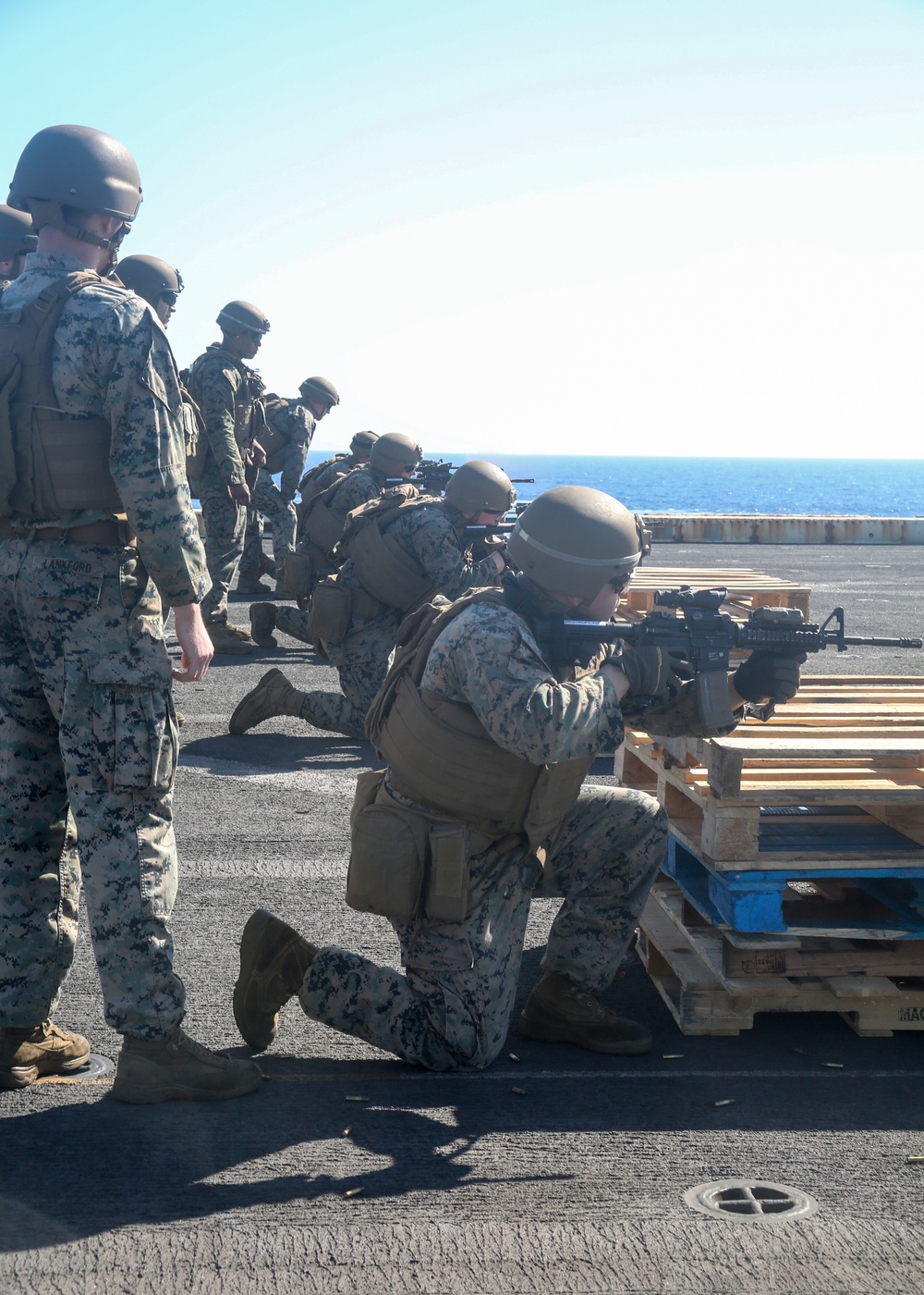 DVIDS - Images - Fox Battery fires M4 Carbines aboard USS New York ...