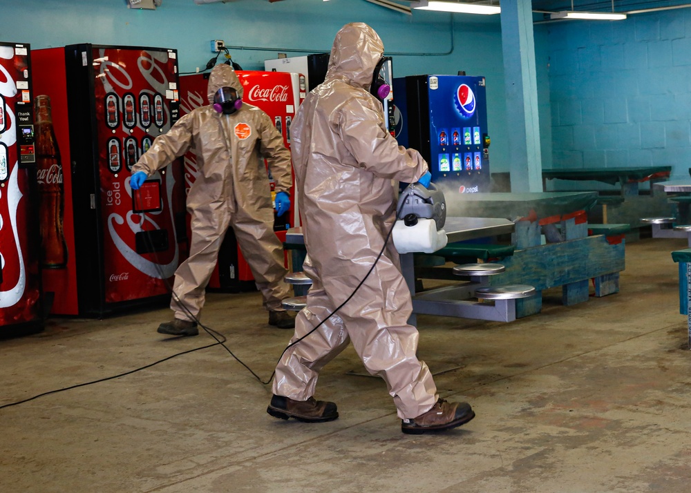 Misting Disinfectant Utilized at Norfolk Naval Shipyard to Help in the Fight Against COVID-19