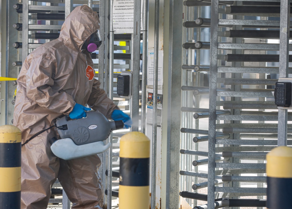 Misting Disinfectant Utilized at Norfolk Naval Shipyard to Help in the Fight Against COVID-19