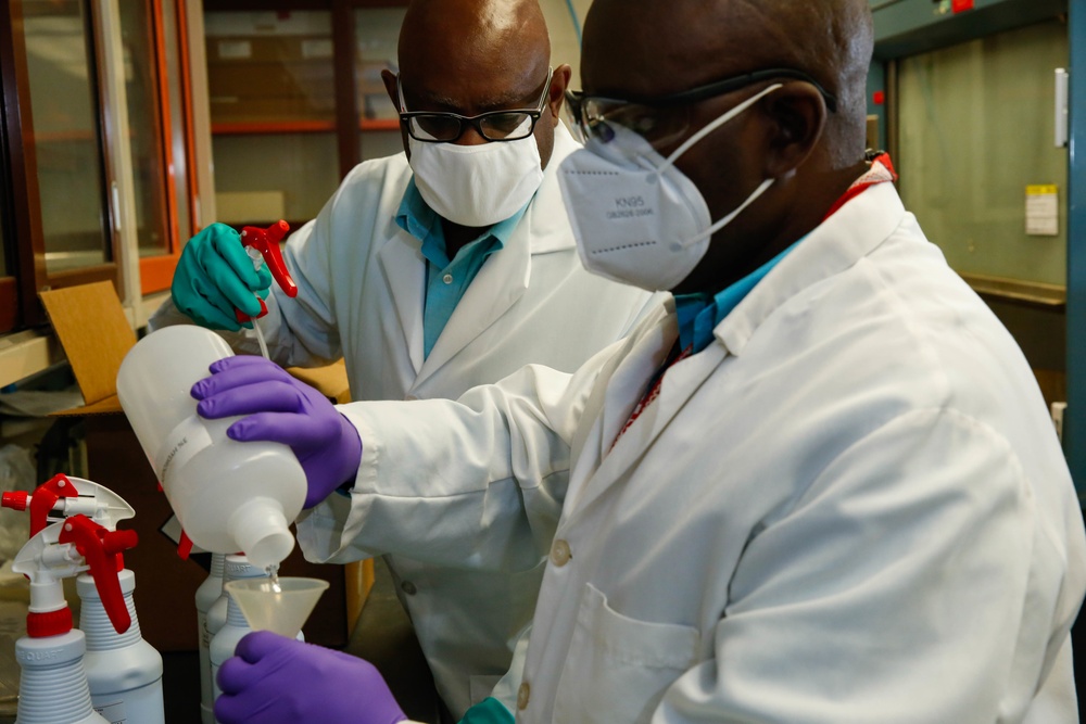 3% Hydrogen Peroxide Spray, 100% Teamwork and Care: Norfolk Naval Shipyard’s Newest Solution to Fight COVID-19