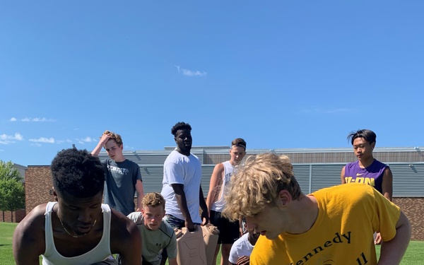 Army Recruiters Mentor Local Football Team