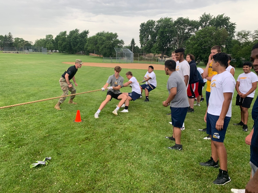 Army Recruiters Mentor Local Football Team
