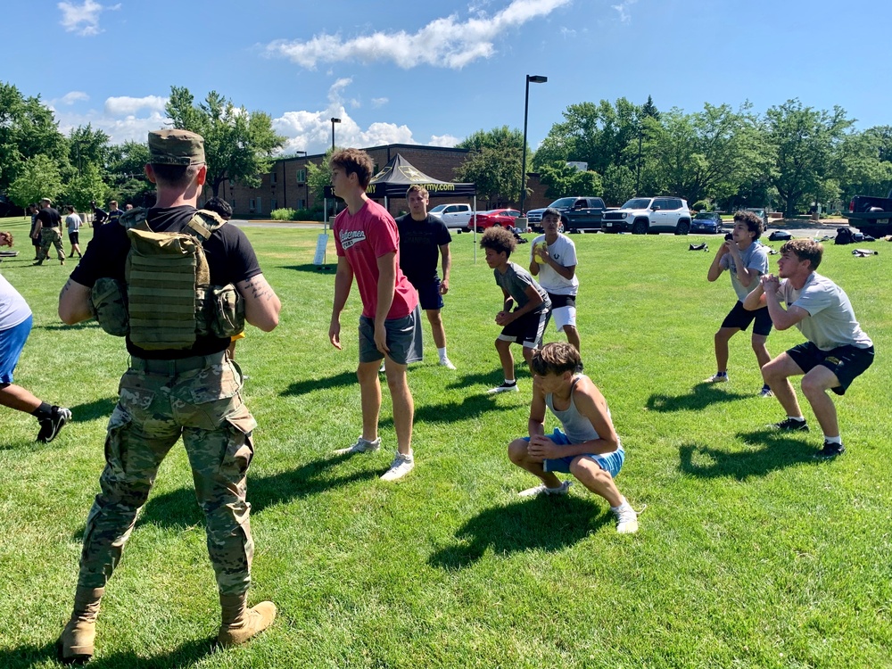 Army Recruiters Mentor Local Football Team