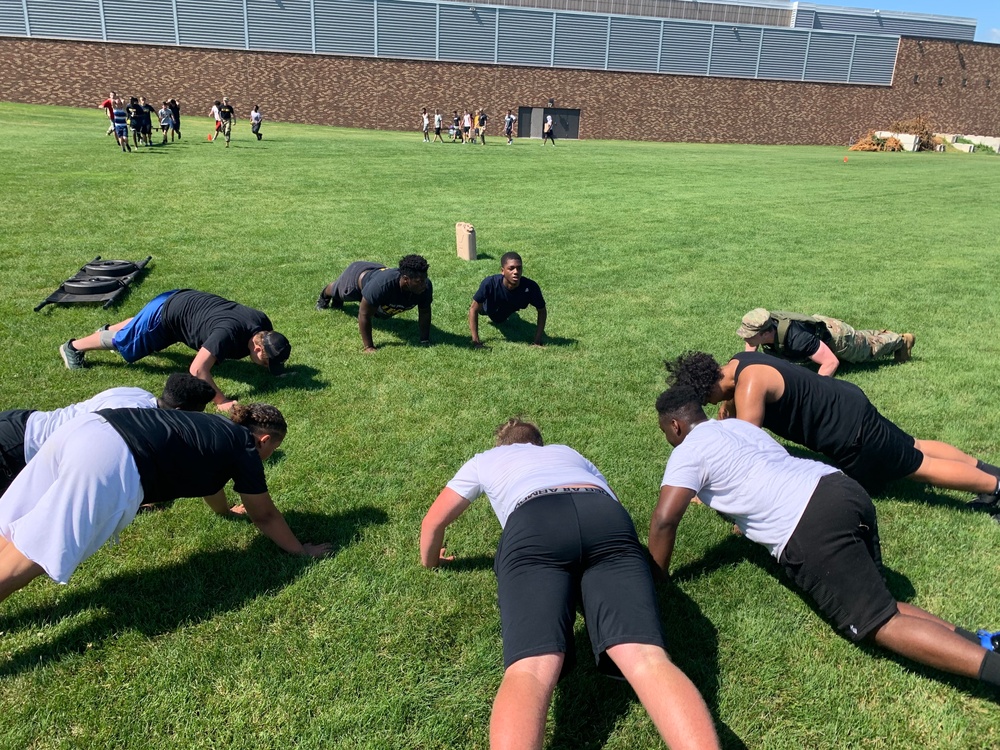 Army Recruiters Mentor Local Football Team