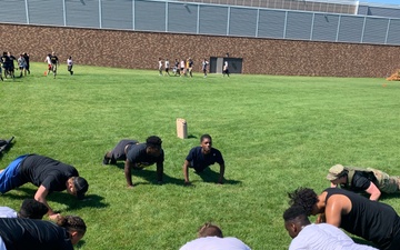 Army Recruiters Mentor Local Football Team