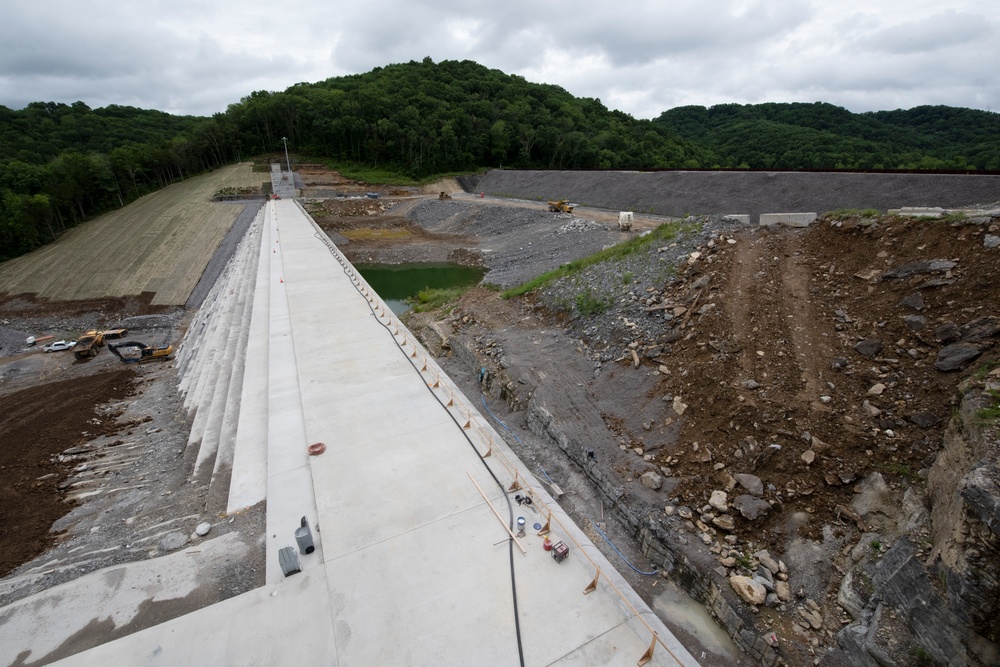 Berm construction completes last repair phase for dam rehabilitation