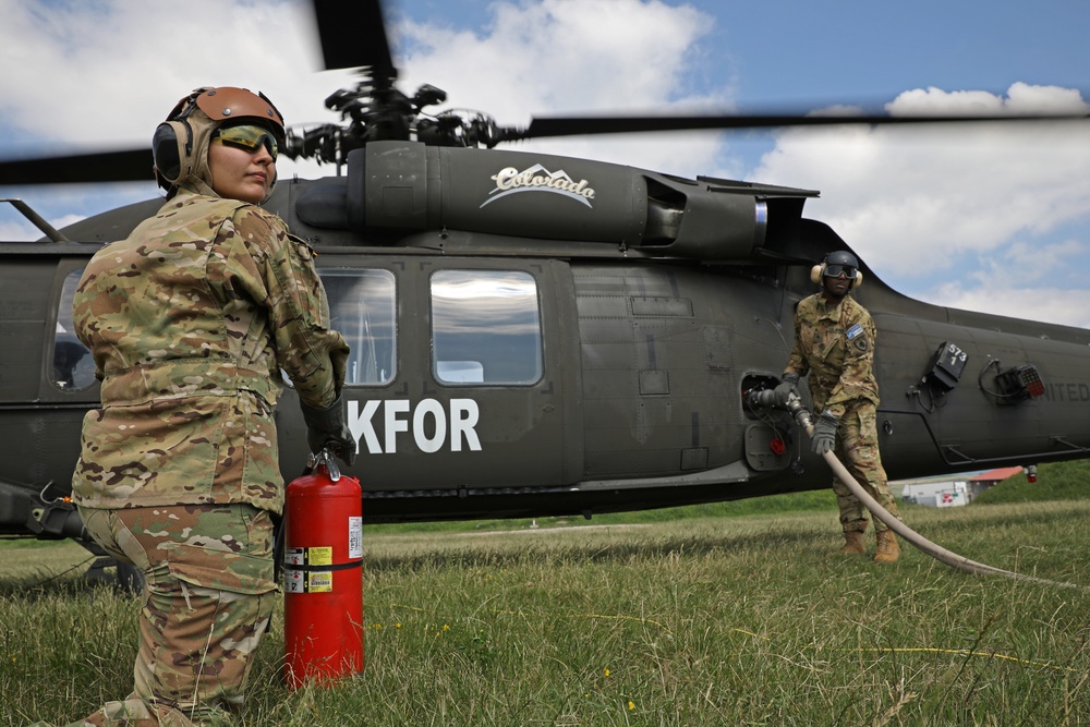 KFOR RC-E Aviation elements conduct FARP training