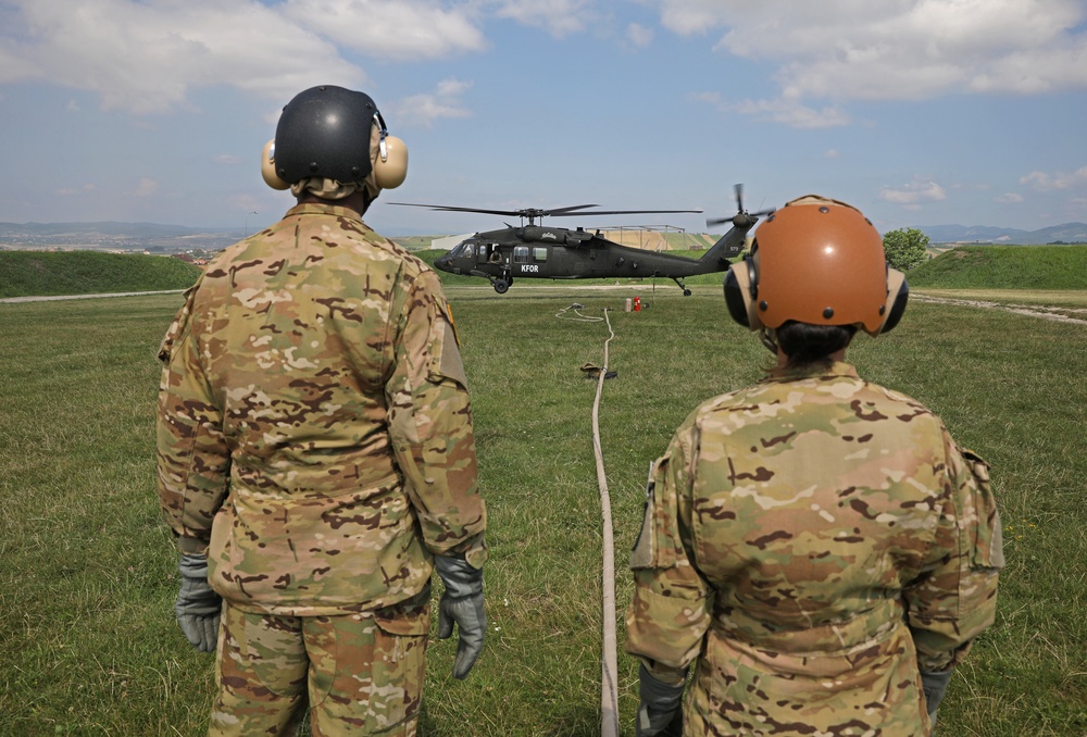 KFOR RC-E Aviation elements conduct FARP training
