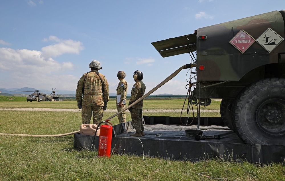 KFOR RC-E Aviation elements conduct FARP training