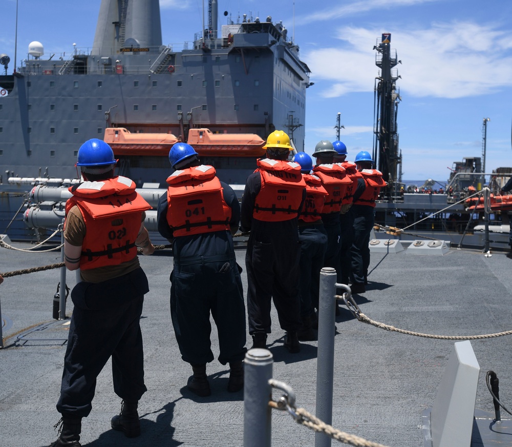 USS Ralph Johnson Conducts Replenishment-at-Sea