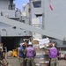 USS oak Hill receives supplies at sea