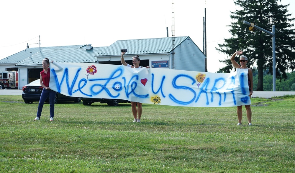 Soldiers from the 28th Expeditionary Combat Aviation Brigade depart for deployment