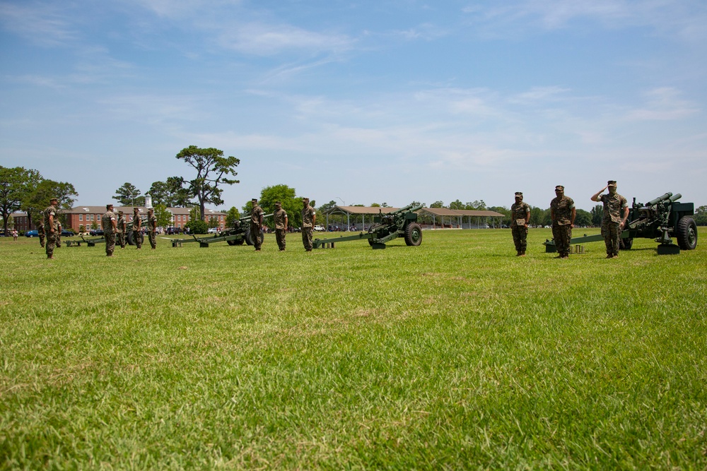 10th Marine Regiment honors Independence Day with 21-Gun Salute