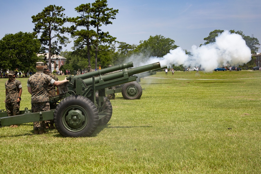 10th Marine Regiment honors Independence Day with 21-Gun Salute