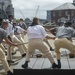 Sailors perform a gun drill for Facebook Live