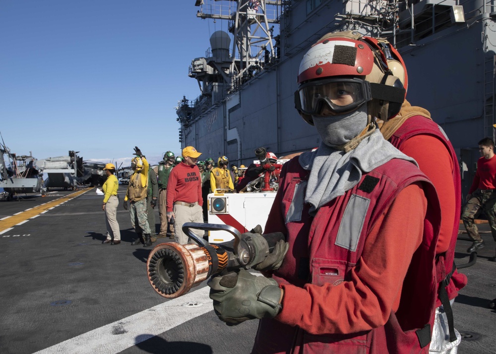 USS Bataan (LHD 5) Air Department Fire Drills