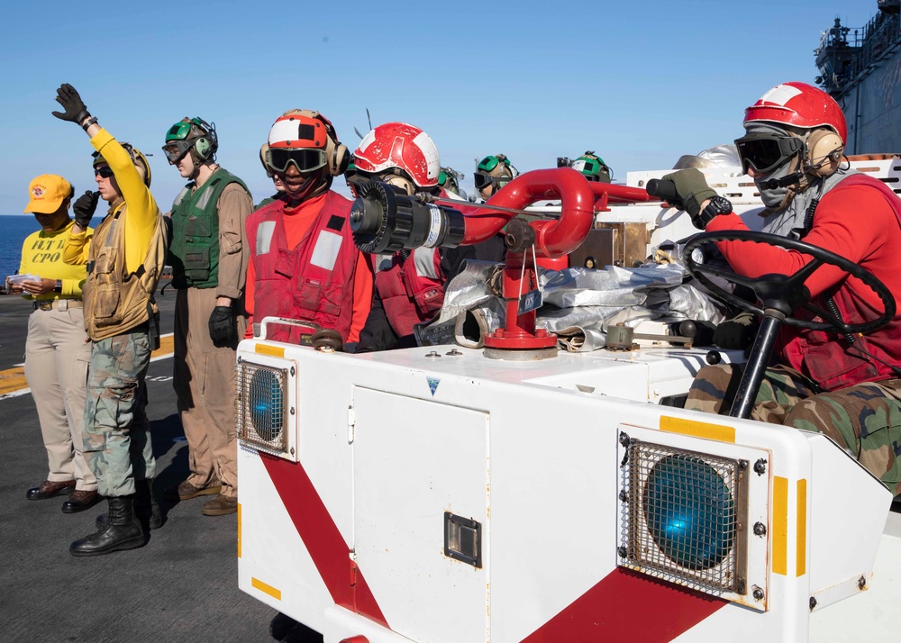 USS Bataan (LHD 5) Air Department Fire Drills