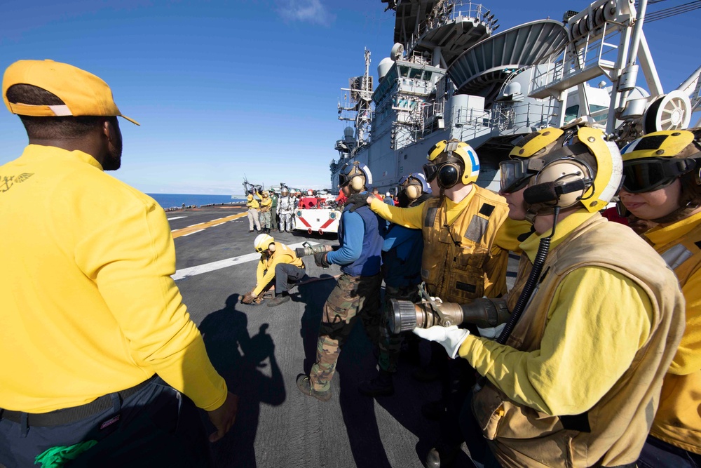 USS Bataan (LHD 5) Air Department Fire Drills