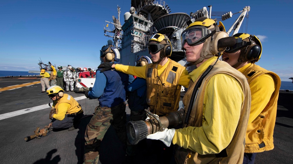 USS Bataan (LHD 5) Air Department Fire Drills