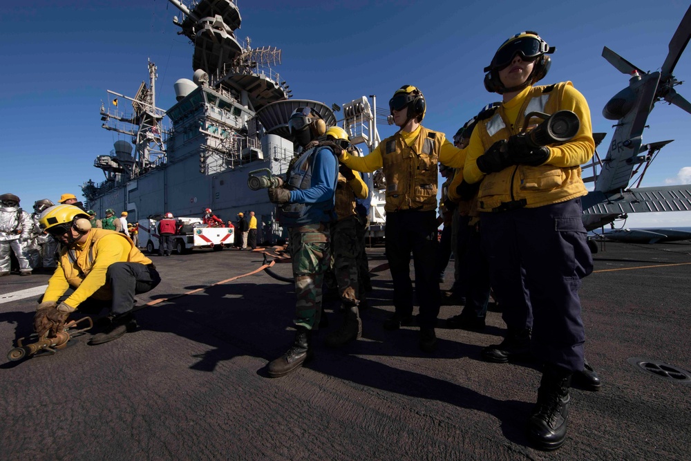 USS Bataan (LHD 5) Air Department Fire Drills